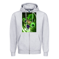 Heather Grey legendary broly supersaiyajin poster travel Zipper Hoodie - lanVoArt
