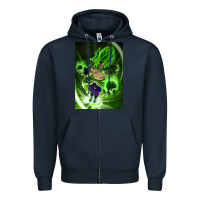 Navy legendary broly supersaiyajin poster travel Zipper Hoodie - lanVoArt