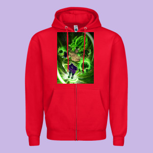 Legendary Broly Supersaiyajin Poster Travel Zipper Hoodie Designed By Lanvoart
