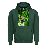 Sports Green legendary broly supersaiyajin poster travel Zipper Hoodie - lanVoArt