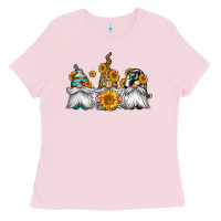 Western Sunflowers Gnomes Ladies Tee | Teevron