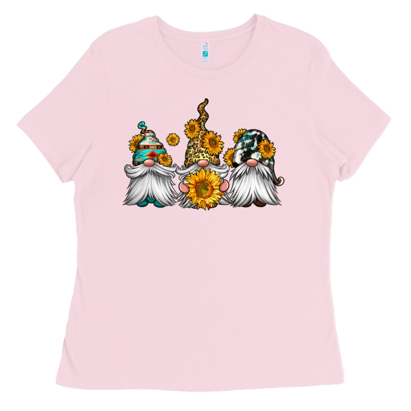 Western Sunflowers Gnomes Ladies Tee by Jasminsmagicworld | Teevron