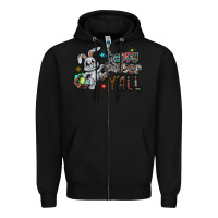 Black Happy Easter Y'all Zipper Hoodie - CowhideDigitalArt