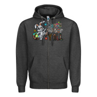 Charcoal Heather Happy Easter Y'all Zipper Hoodie - CowhideDigitalArt