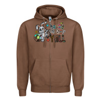 Chestnut Happy Easter Y'all Zipper Hoodie - CowhideDigitalArt