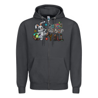 Smoke Happy Easter Y'all Zipper Hoodie - CowhideDigitalArt