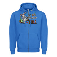 True Royal Happy Easter Y'all Zipper Hoodie - CowhideDigitalArt