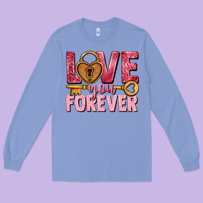 Love You Forever Valentine's Day Long Sleeve Tee Designed By Howdyjamesfarm