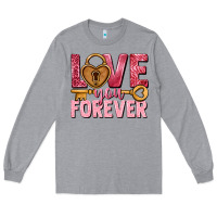 Heather Grey Love you forever Valentine's Day Long Sleeve Tee - HowdyJamesFarm