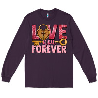 Plum Love you forever Valentine's Day Long Sleeve Tee - HowdyJamesFarm