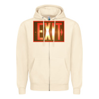 Sandshell exit sign   hippie Zipper Hoodie - lanVoArt