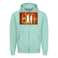 Exit Sign   Hippie Zipper Hoodie | Teevron
