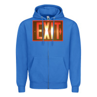 True Royal exit sign   hippie Zipper Hoodie - lanVoArt