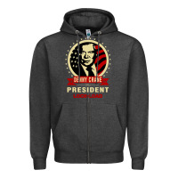 Charcoal Heather dennycranedennycranethepresidentlocknload   music Zipper Hoodie - lanVoArt