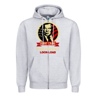 Heather Grey dennycranedennycranethepresidentlocknload   music Zipper Hoodie - lanVoArt