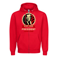 Red dennycranedennycranethepresidentlocknload   music Zipper Hoodie - lanVoArt