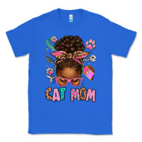 True Royal Afro Messy Bun Cat Mom Classic Tee - texasbilliewilder