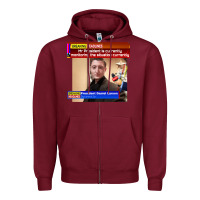Burgundy daniel larson monitoring the situation   vintage Zipper Hoodie - lanVoArt