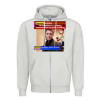 Dove Grey daniel larson monitoring the situation   vintage Zipper Hoodie - lanVoArt