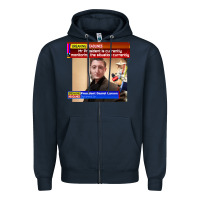 Navy daniel larson monitoring the situation   vintage Zipper Hoodie - lanVoArt