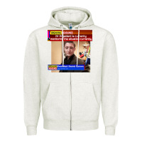 Oatmeal Heather daniel larson monitoring the situation   vintage Zipper Hoodie - lanVoArt