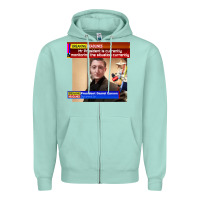 Seafoam daniel larson monitoring the situation   vintage Zipper Hoodie - lanVoArt
