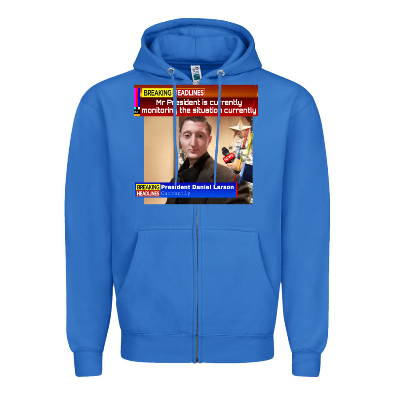 Daniel Larson Monitoring The Situation   Vintage Zipper Hoodie by lanVoArt | Teevron
