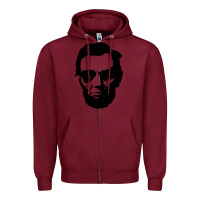 Burgundy cool abe lincoln with aviator sunglasses black Zipper Hoodie - lanVoArt