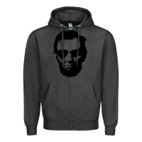 Charcoal Heather cool abe lincoln with aviator sunglasses black Zipper Hoodie - lanVoArt