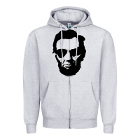 Heather Grey cool abe lincoln with aviator sunglasses black Zipper Hoodie - lanVoArt