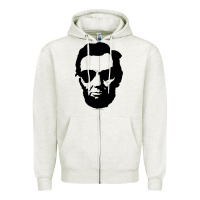 Oatmeal Heather cool abe lincoln with aviator sunglasses black Zipper Hoodie - lanVoArt