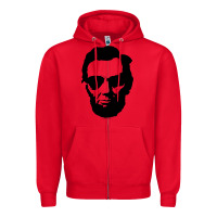 Red cool abe lincoln with aviator sunglasses black Zipper Hoodie - lanVoArt