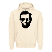 Sandshell cool abe lincoln with aviator sunglasses black Zipper Hoodie - lanVoArt