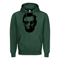 Sports Green cool abe lincoln with aviator sunglasses black Zipper Hoodie - lanVoArt
