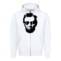 White cool abe lincoln with aviator sunglasses black Zipper Hoodie - lanVoArt