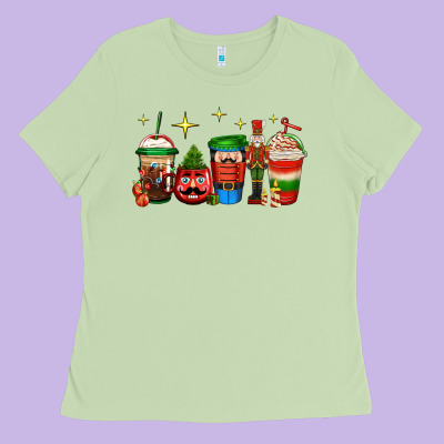 Nutcracker Coffee Ladies Tee Designed By Jasminsmagicworld