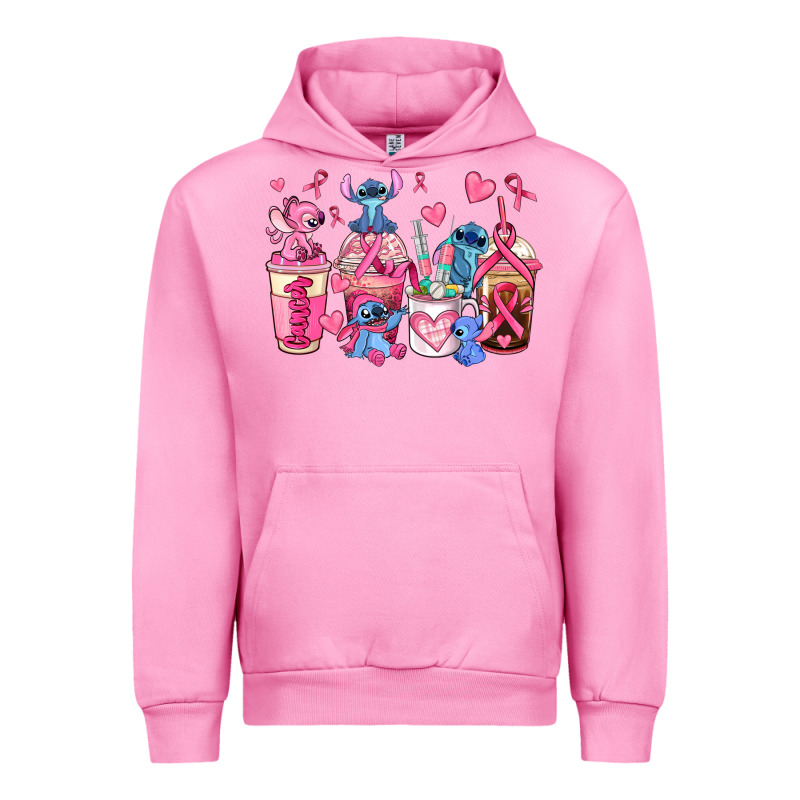 Breast Cancer Stitch Coffee Cups Urban Hoodie by AdoDesignShop | Teevron
