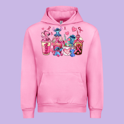 Breast Cancer Stitch Coffee Cups Urban Hoodie Designed By Adodesignshop