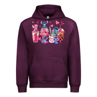 Mauve Wine breast cancer stitch coffee cups Urban Hoodie - AdoDesignShop