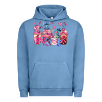 Pigment Pebble Blue breast cancer stitch coffee cups Urban Hoodie - AdoDesignShop