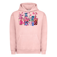 Pigment Salmon breast cancer stitch coffee cups Urban Hoodie - AdoDesignShop