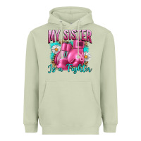 Matcha Breast Cancer My Sister Is A Fighter Heavyweight Hoodie - Artiststas