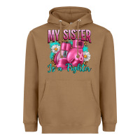 Toasted Coconut Breast Cancer My Sister Is A Fighter Heavyweight Hoodie - Artiststas