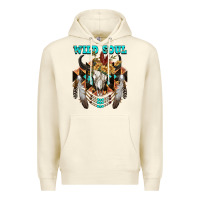 Sandshell Wild Soul Bull Skull Premium Hoodie - FaDigitalArtStudio