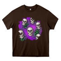 Chocolate Brown halloween patch 2 Heavy Core Tee - BundleAndBundleShop