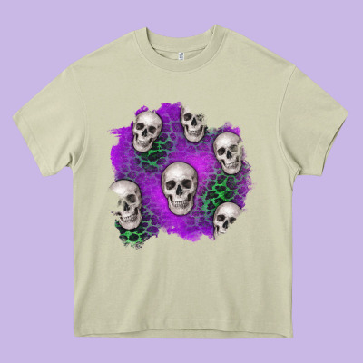 Halloween Patch 2 Heavy Core Tee Designed By Bundleandbundleshop
