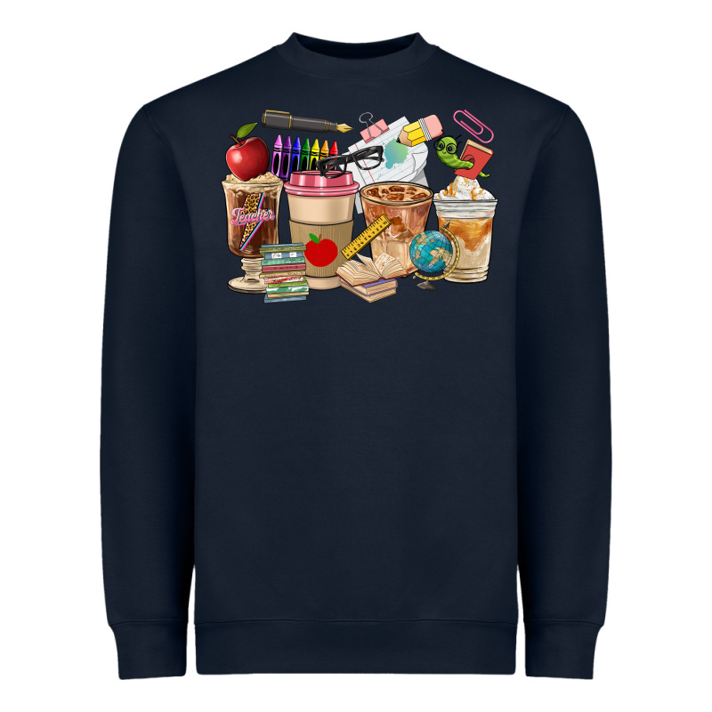 Teacher Coffee Cups Heavyweight Sweatshirt by FaDigitalArtStudio | Teevron