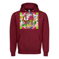 Burgundy summer time Zipper Hoodie - CowhideDigitalArt