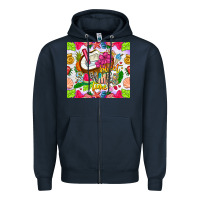 Navy summer time Zipper Hoodie - CowhideDigitalArt