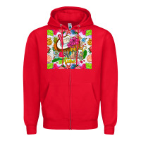 Red summer time Zipper Hoodie - CowhideDigitalArt